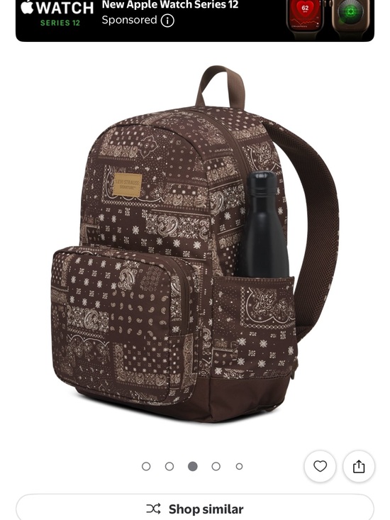 Signature by Levi Strauss Handbags - Levi’s Brown Bandana Print Backpack - 17.5 inches New with Tags